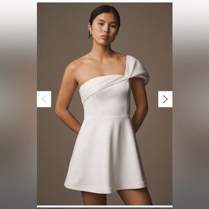 Dress the Population White One-Shoulder Dress